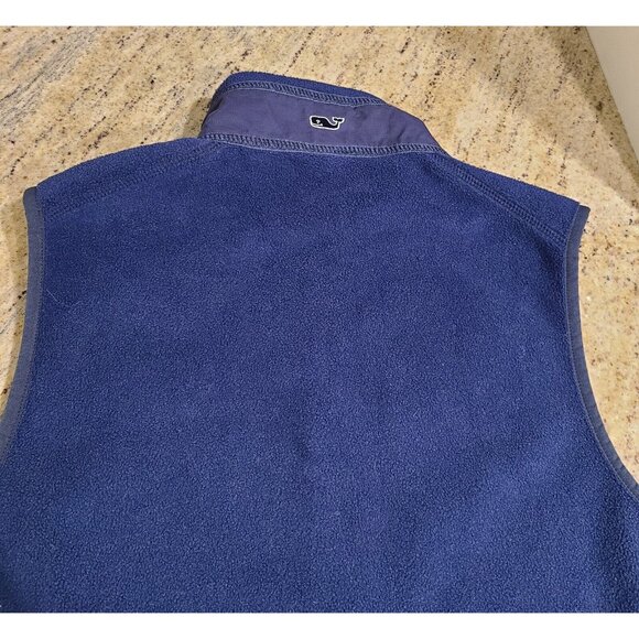Vineyard Vines Mens Size XS Fleece Vest Blue Zip Up - Picture 11 of 12
